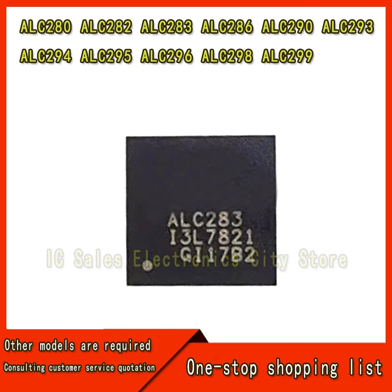 (2piece)100% New ALC280 ALC282 ALC283 ALC286 ALC290 ALC293 ALC294 ALC295 ALC296 ALC298 ALC299 QFN-48 QFN-56 Chipset