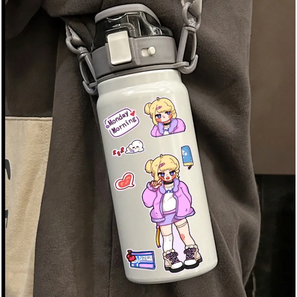 สติกเกอร์ตกแต่งแบบน่ารักสไตล์สาวหวาน 8 แบบ สำหรับงาน DIY สมุดภาพ สมุดโน้ต ขวดน้ำ กันน้ำ