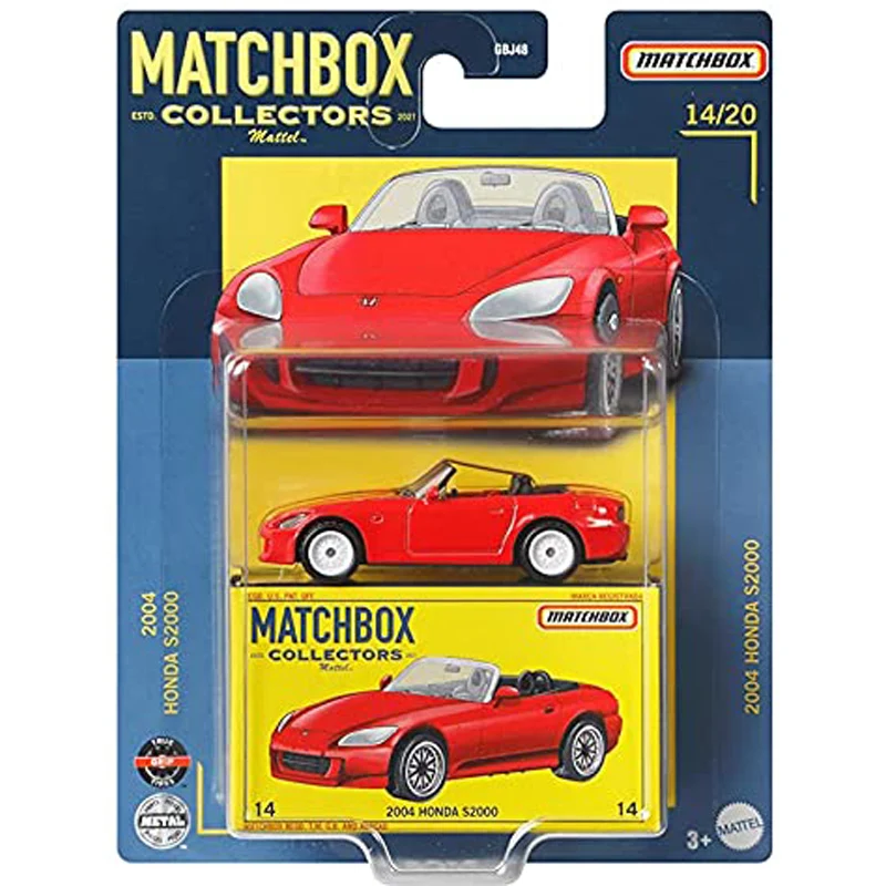 Matchbox 2021 GBJ48 9C6J 2004 HONDA S2000 1:64 Collection diecast alloy car model gift