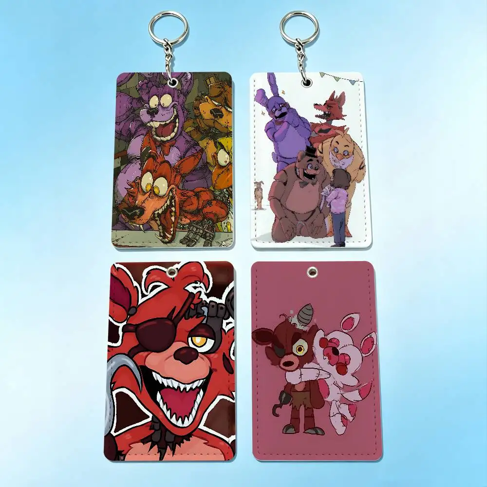 

Top Cute Game F-FNAF Badge Holder Keychain For Bank Business Work Card Holder Student Card Protective Case Bus Card