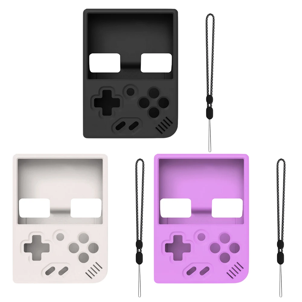 Silicone Protective Cover Shockproof Soft Protective Skin Cover Anti-Slip with Lanyard for MIYOO MINI Plus Handheld Game Console
