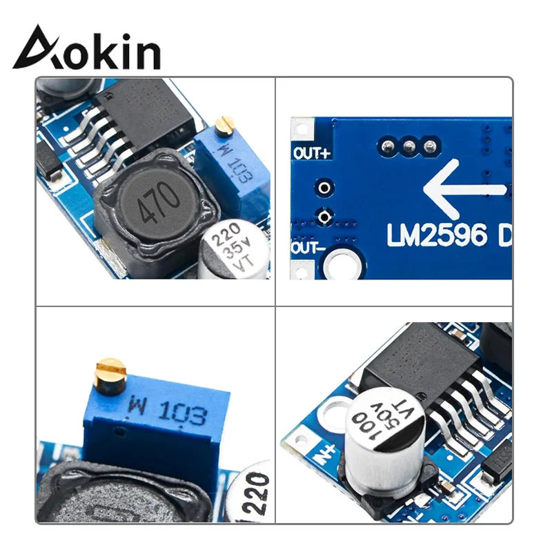 Aokin 1PCS LM2596 Step Down Module DC to DC Adjustable Buck Converter Voltage Regulator Conversion Power Supply Module LM2596 image 2