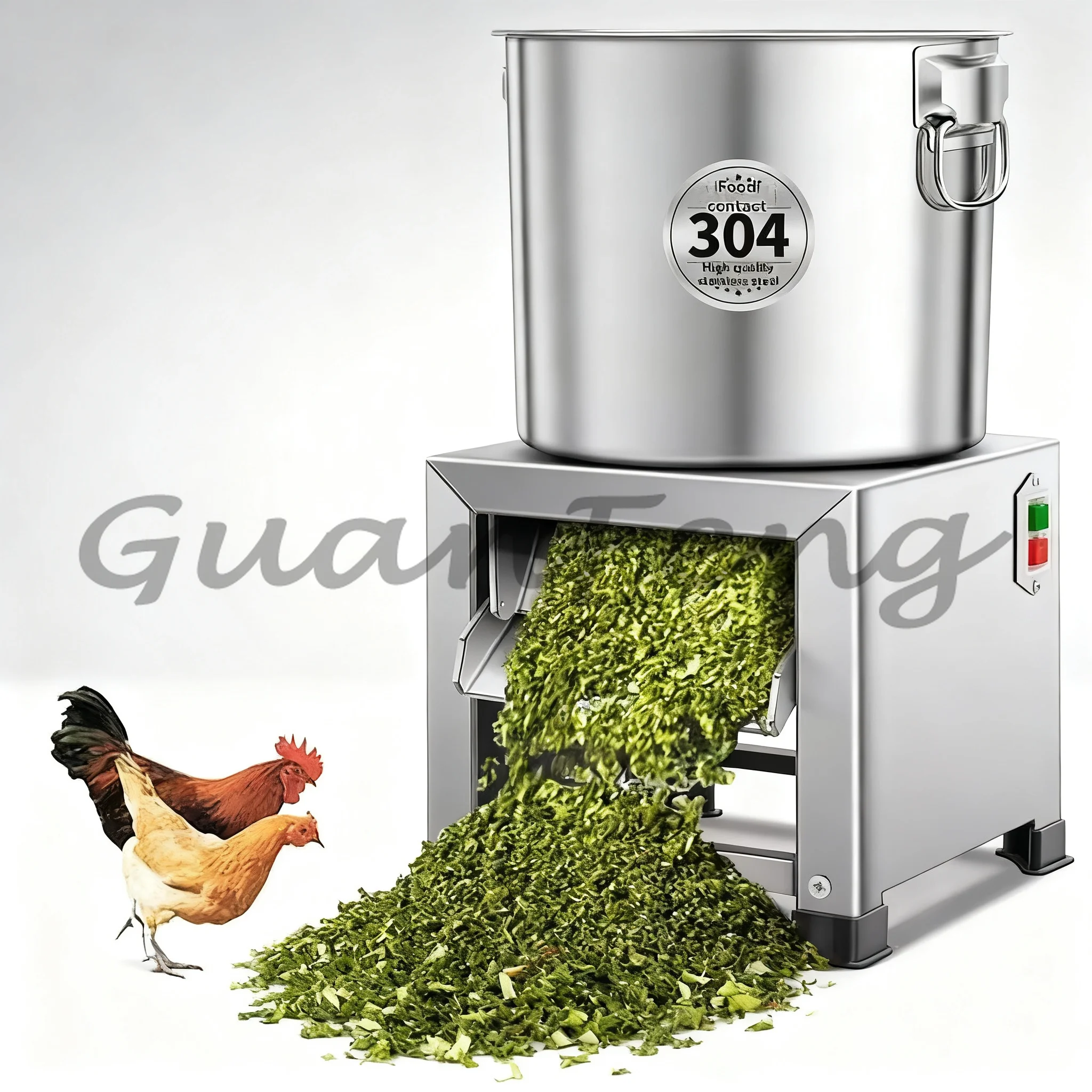 Multifunctional Stainless Steel Electric Chopper, Kitchen Vegetable Slicer, Household Chicken Feed Grinding Machine