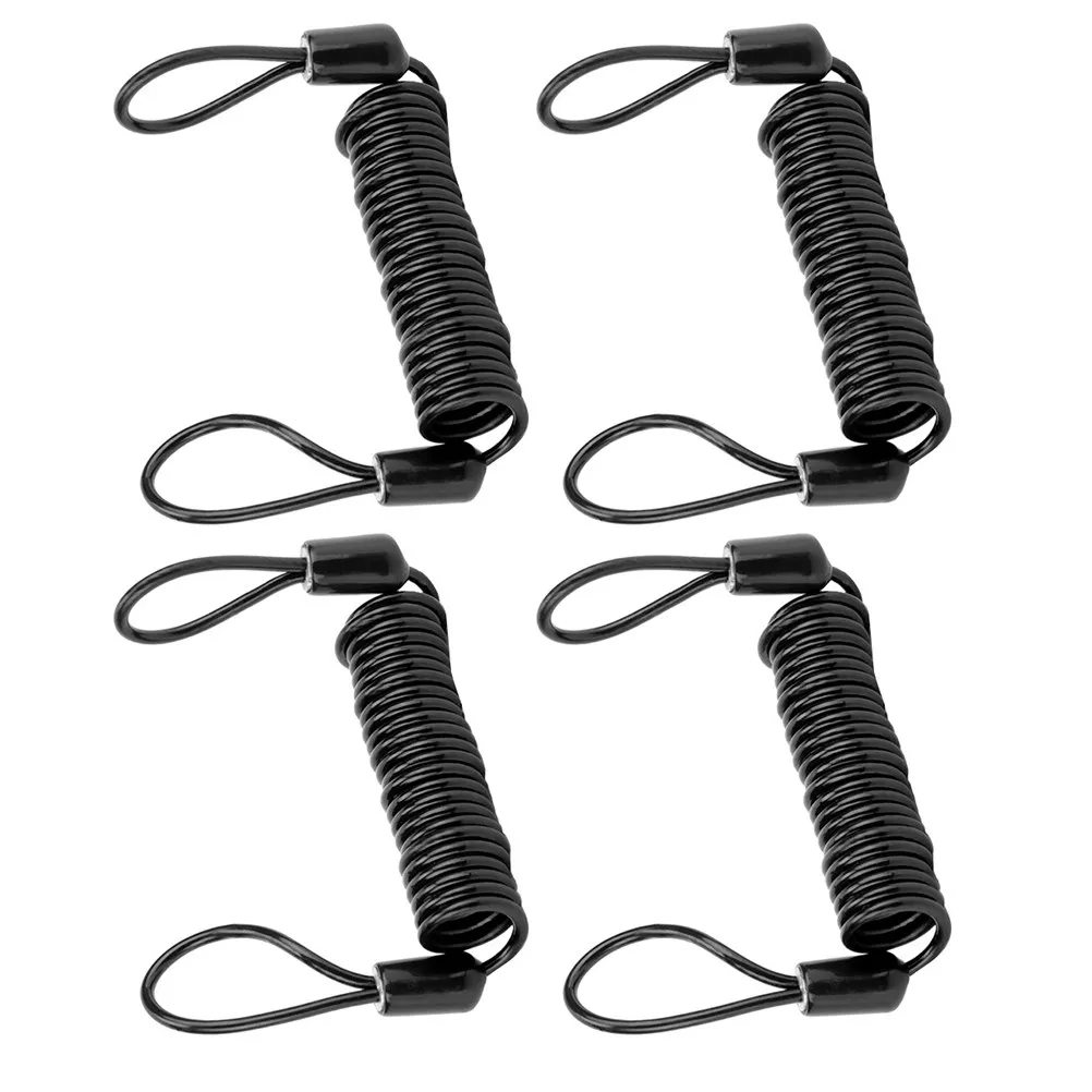 4 Pcs Motorcycle Brake Lock Cable Reminder Wire Durable Bike Anti Theft Safety Security