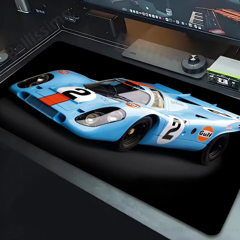 Gulf R-Racing Car Mousepad Non-slip Suitable For Office Computers Laptops E-sports Game Desk Mats XXL Keyboard