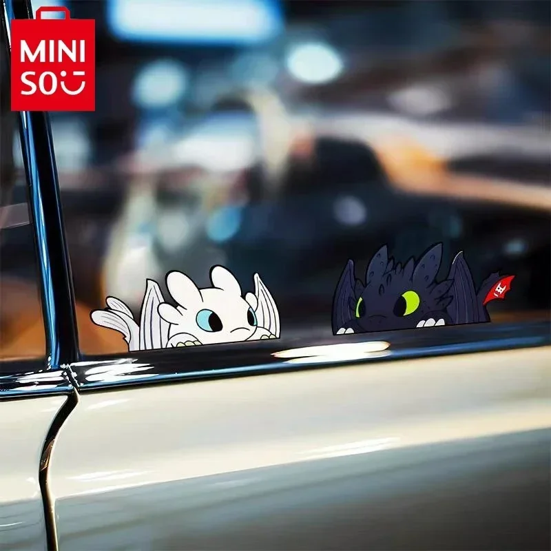 Black. White Toothless Cartoon Cute Stickers Kawaii Skateboard Guitar Car Motorcycle Notebook Waterproof DIY Decorative  Decal