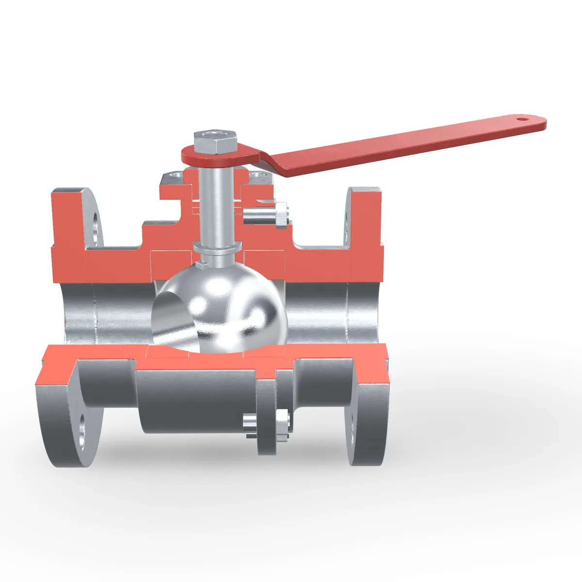 2507 Super Duplex Flanged Ball Valve F53 5A Floating Ball RF Class 150 300 600 API 608 NACE MR0175 for Offshore Sour Service