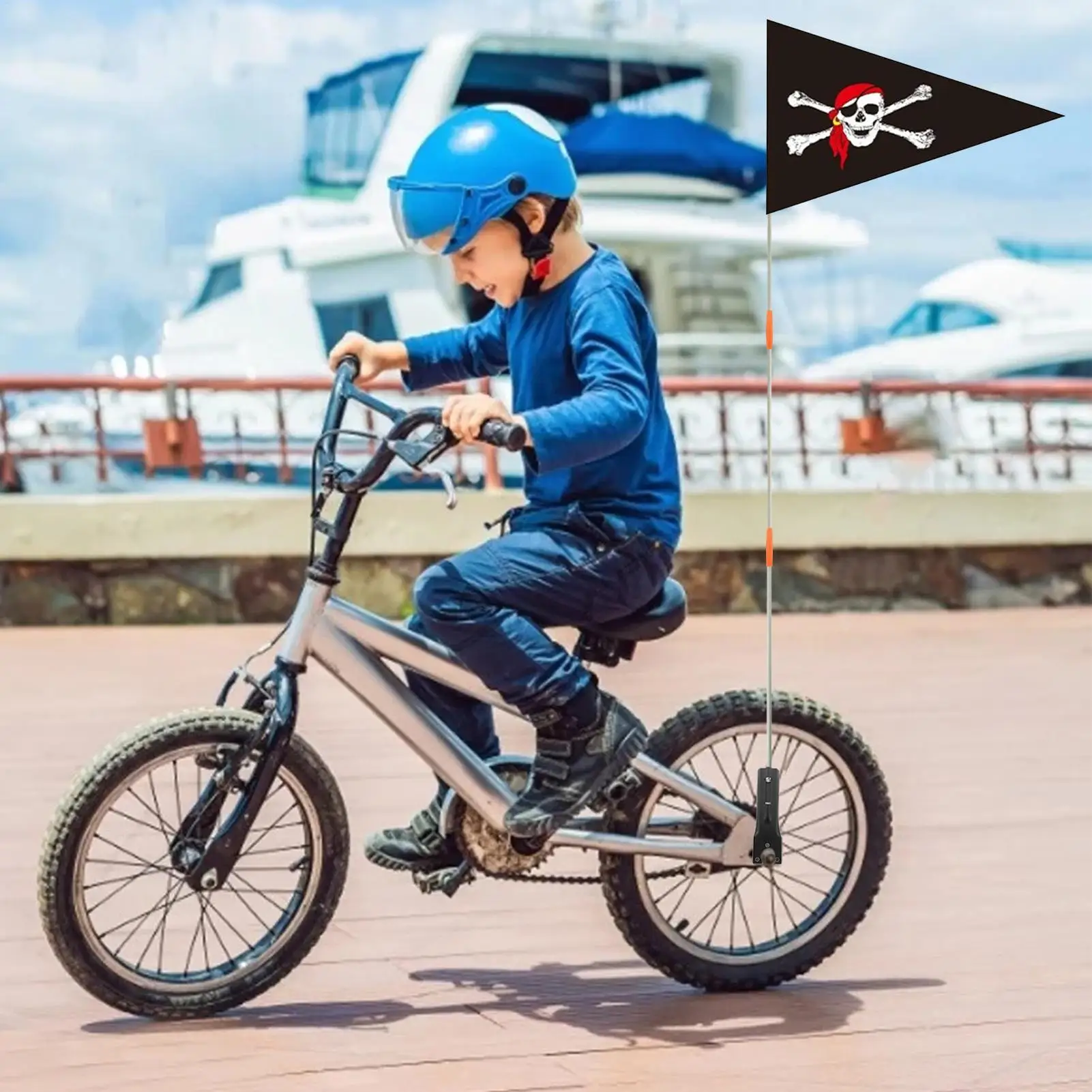 

Adjustable Height Bicycle Flag Waterproof Kid Bicycle Safety Flags Bicycle Trailer Flag For Enhanced Visibility Outdoor ﻿