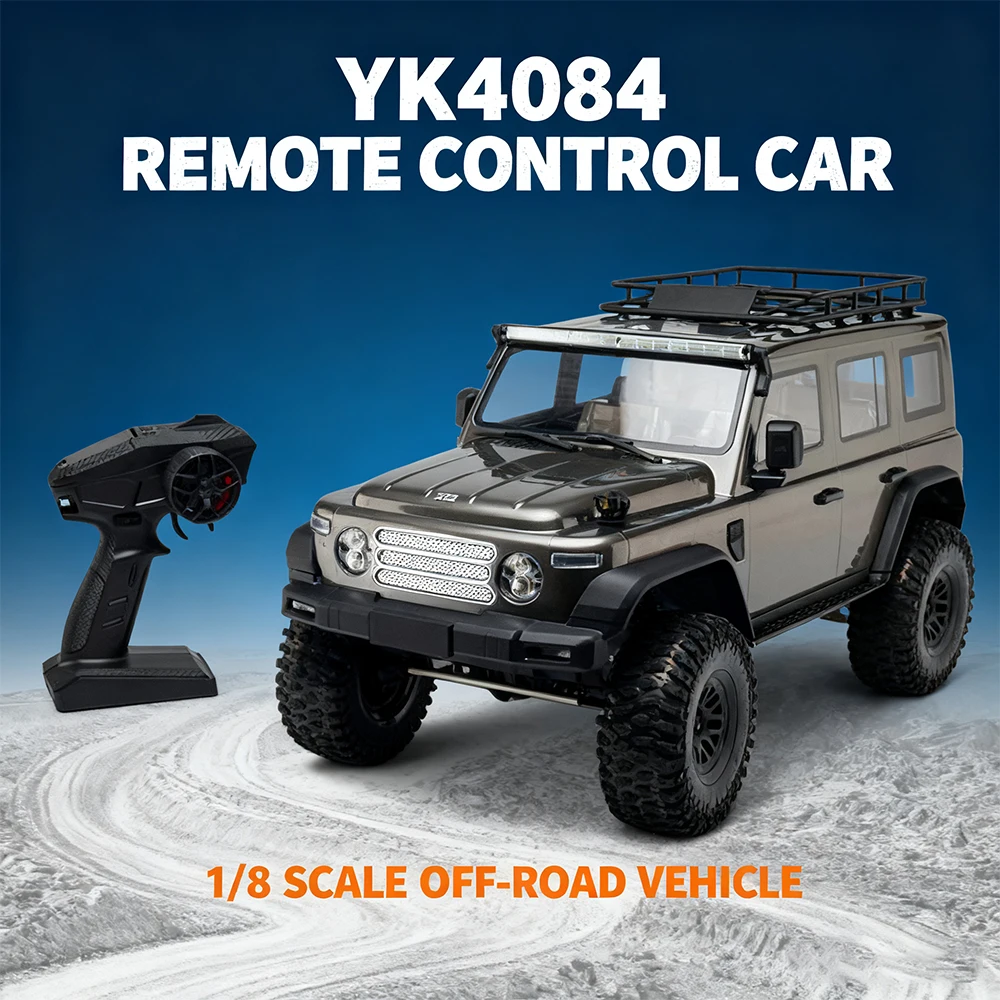 

Масштаб 1/8 YK4084 RC Car 4WD Альпинистский внедорожник Замок дифференциала Двухскоростной светодиодный светильник для скалолазания на радиоуправлении