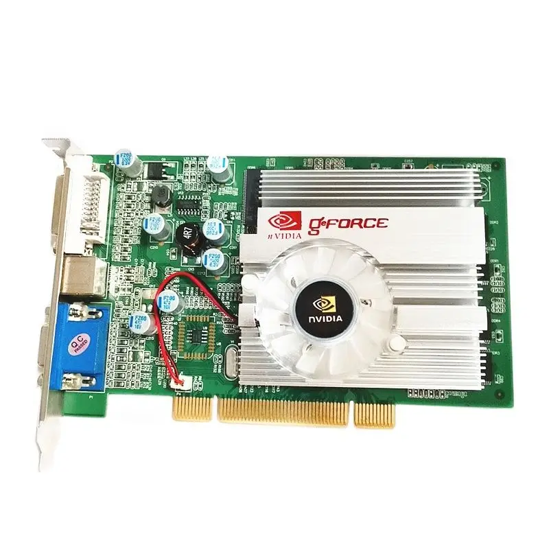 

PCI graphics card FX5500 256MB VGA+DVI+S terminal Supports split screen tractor monitoring, etc.