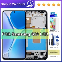 TFT Tested For Samsung S23 LCD S911 S911B S911U Display Touch Screen Digitizer For Samsung S23 5G Screen With Frame