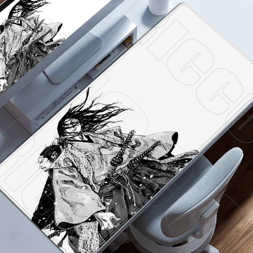 XXL Japan Samurai katana 90x40cm Mouse Pad Vagabond Manga Keyboard Anime Gaming Accessories Game Cabinet Carpet expand Desk Mat