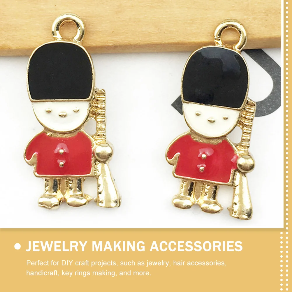 10 Pcs Nutcracker Accessories Jewelry Charms Pendant for DIY Necklace Shaped Metal Bracelet Making