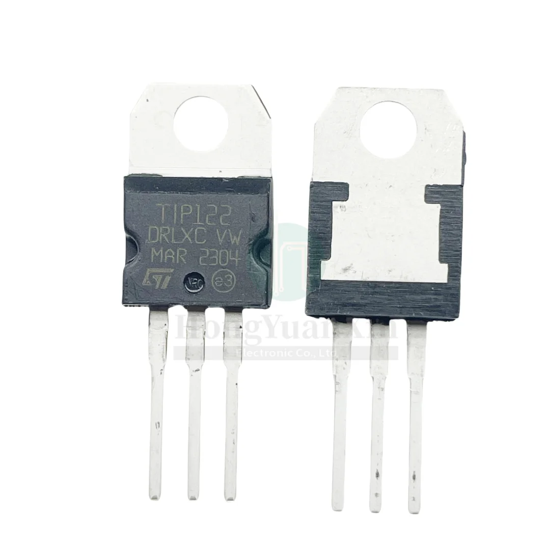 10pcs/ TIP122 transistor Darlington/NPN power triode in-line TO-220 brand new domestic chip