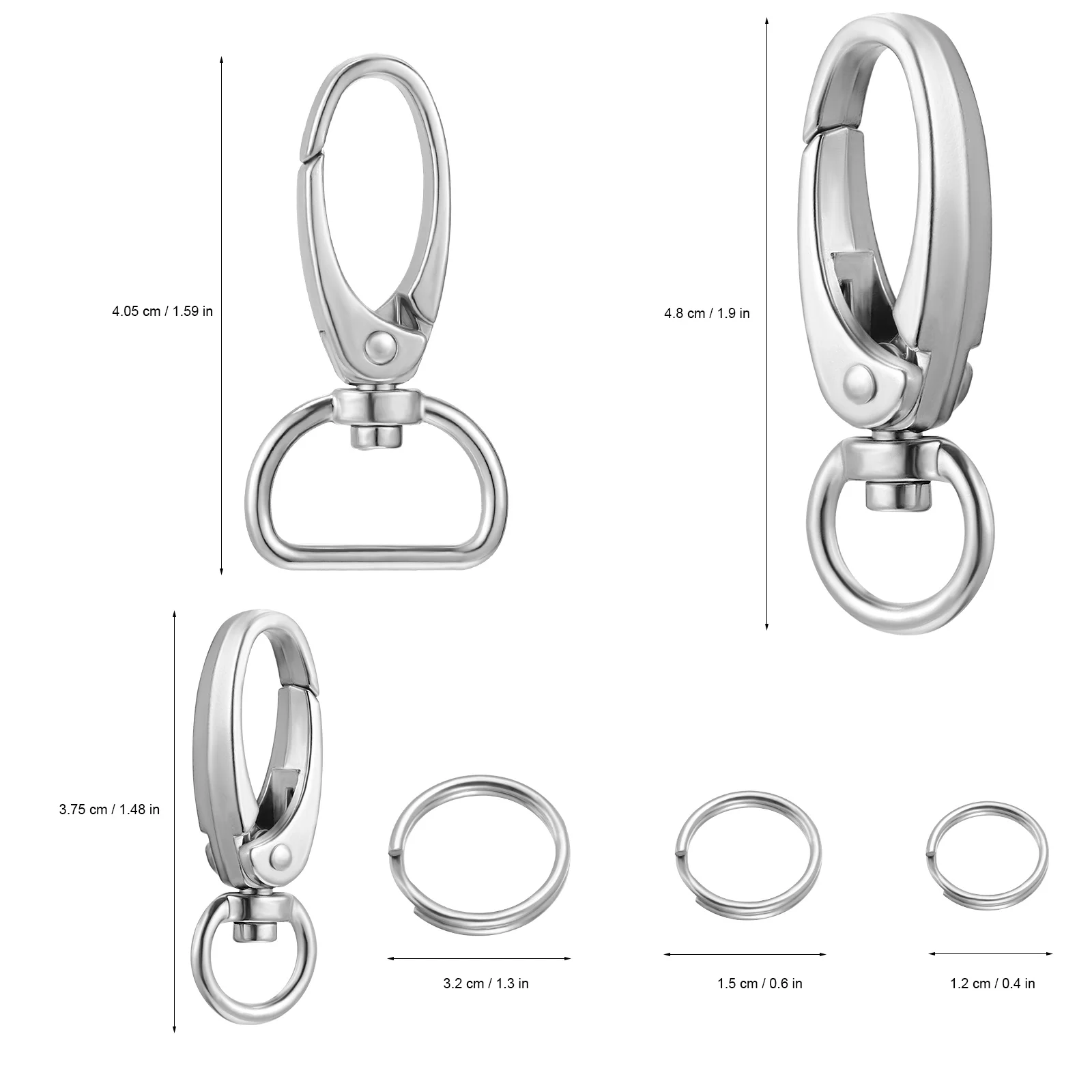 Dog Button Tag Clamps Clip for Collar Collars Clips Pet Claw Buckle Stainless Steel Zinc Alloy
