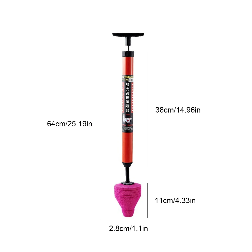 Unblock Toilet High Pressure One Shot Toilet Pipe Plunger Cleaner Silicone Quickly Home Toilet Sewer Dredging Plunger Wc pump