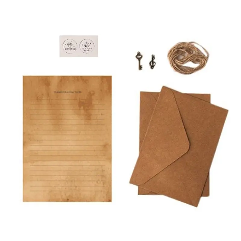 

A29F-12 шт. винтажная крафт-бумага для письма, бумага в европейском стиле для письма, бумага для письма, канцелярские принадлежности