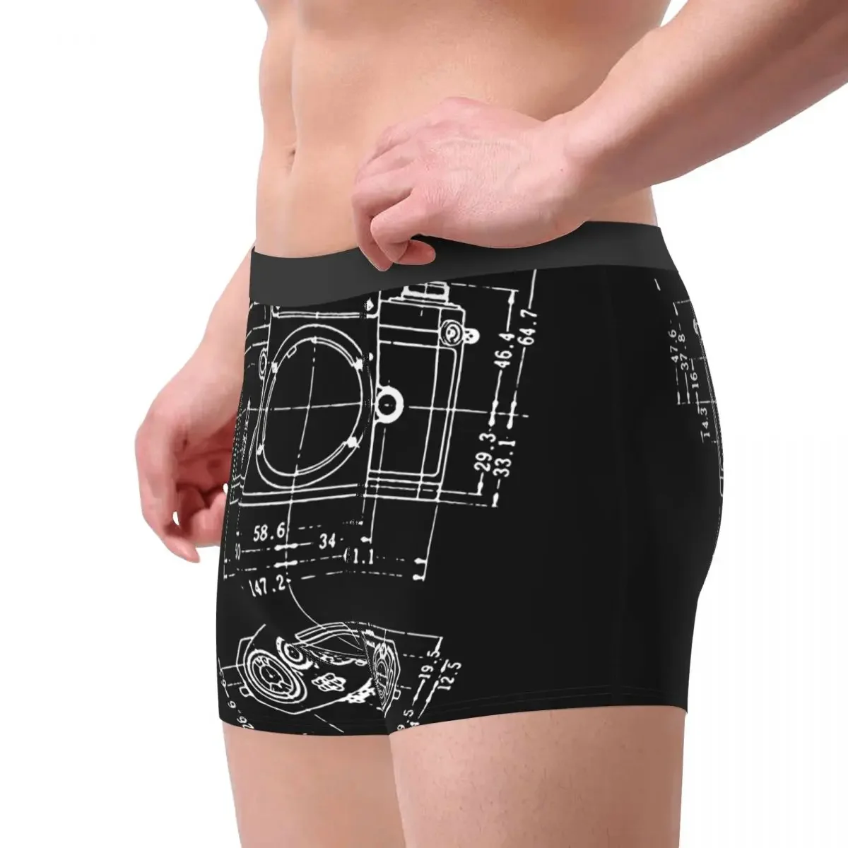 Super Fashion Camera Patent Shirt For Photographer Man Underwear Boxer Shorts Panties Humor Soft Underpants for Homme