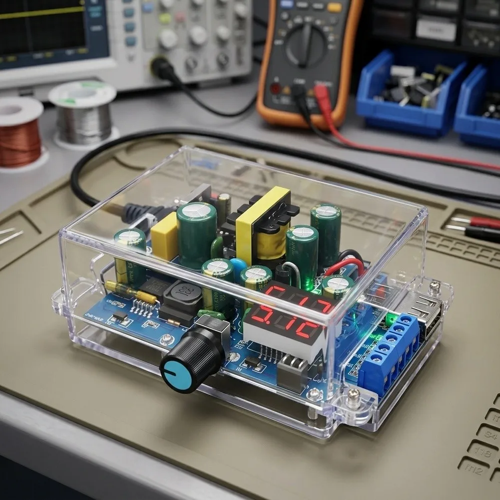 1pc Adjustable DC Power Supply Module Digital Voltage Display DC Stabilized Power Supply Module PCB Components Kit