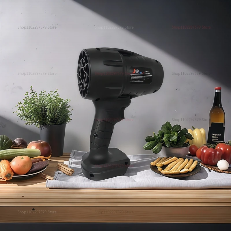 مجفف شعر كهربائي قوي منفاخ مروحة توربينية لتنظيف أوراق الغبار والرمل والثلج متعدد المشاهد للاستخدام بدون بطارية متضمنة