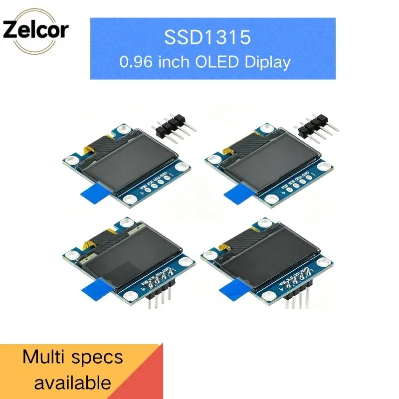 0.96 Inch IIC Serial 4Pin White/Blue/ Blue/Yellow OLED Display Module 128X64 I2C SSD1315 12864 LCD Screen Board for Arduino