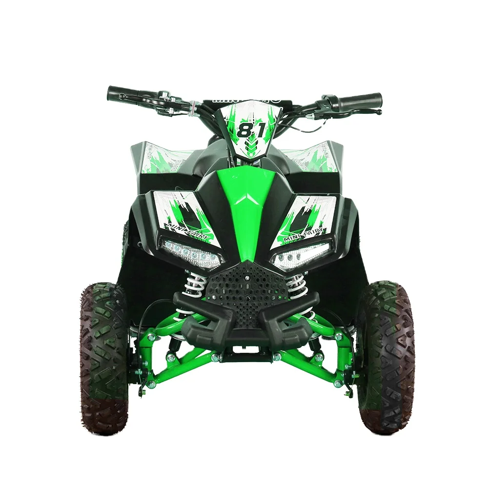 49cc Gas Mini ATV Quad Bike, 2-Stroke Automatic Off-Road Four Wheeler with Dual Disc Brakes, 6 Inch Knobby Tires for Beginners.