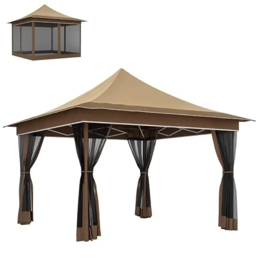 12 x 12 ft. Pop Up  Tent with Mesh Netting UPF50+  Sun Shelter with Carry Bag Height Adjustable Party Tent  Event Shelter for G