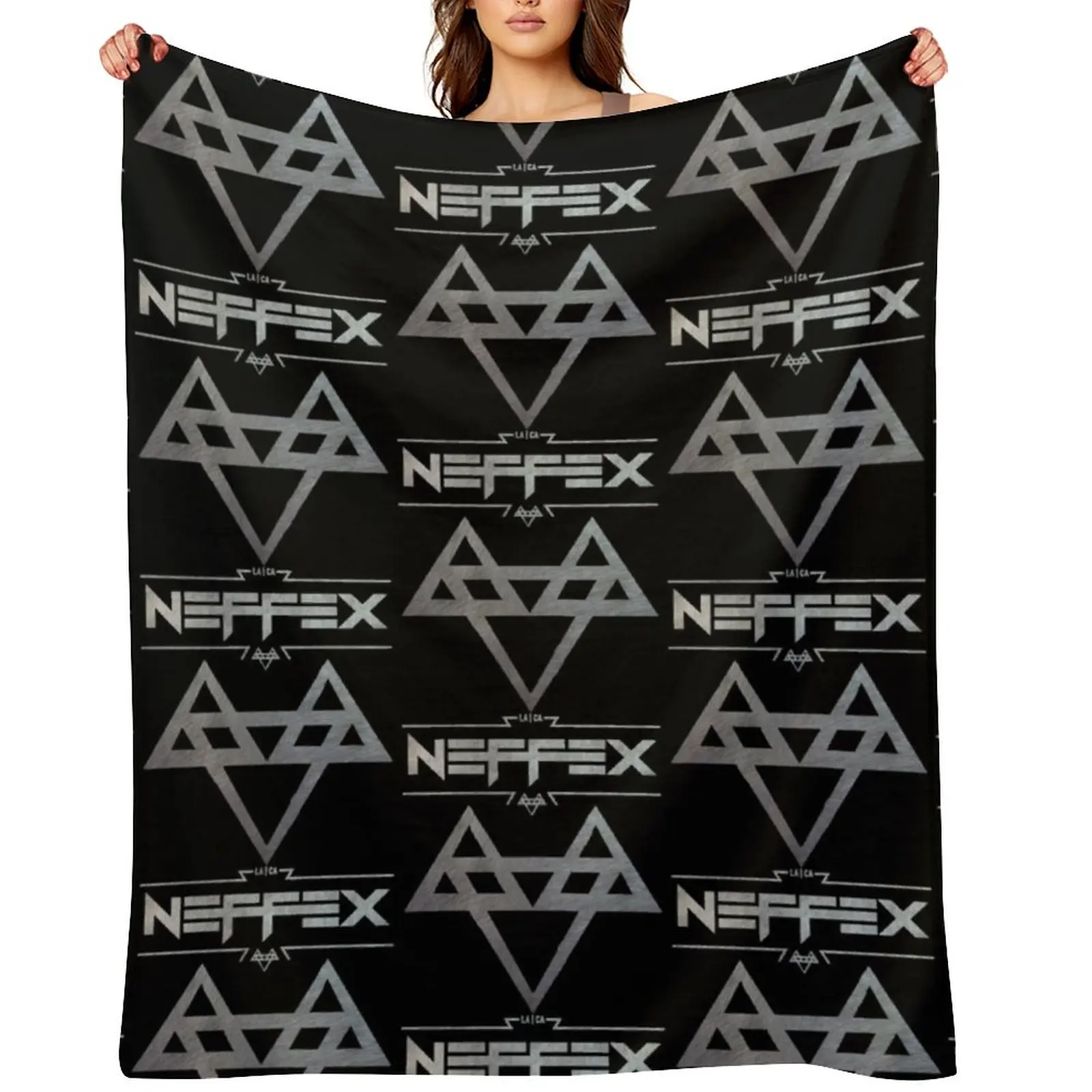 

Iron and steel logo Nefex Throw Blanket Fashion Sofas Shaggy Luxury Designer Custom Blankets
