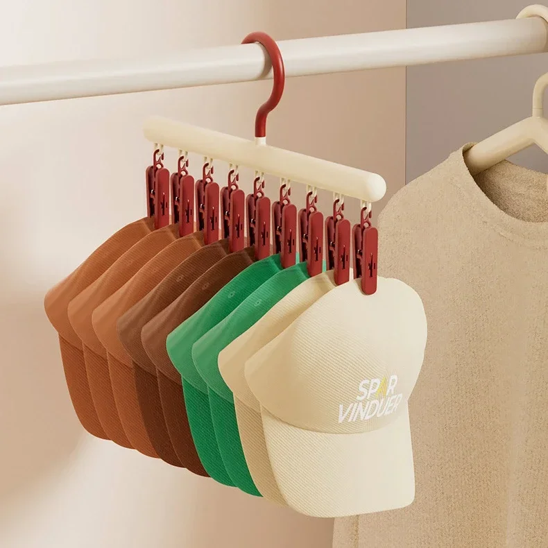 

Dopamine Coat Hanger with Clips Scarless Clothes Clothes Rack Multifunctional One-line Shape Plastic Underwear Household Clips