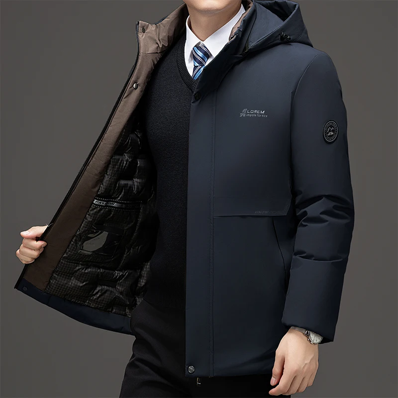 

Winter Windproof Warm Cotton Parkas for Men Middle-aged and Elderly Dad Parkas Men Business Leisure Versatile Parkas
