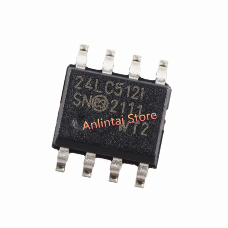 

10PCS 24LC512T-I/SN 24LC512I SN SOP-8 IC EEPROM 512KBIT I2C 8SOIC
