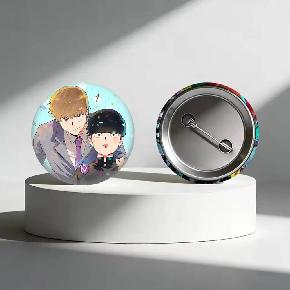 Anime Shigeo Kageyama Mob  25mm 32mm 44mm 58mm 75mm Brooches Badges Pins for Accessories Gift