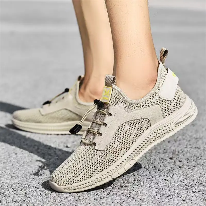 

Men Summer New Mesh Slip On Casual Sneakers Soft sole Non Slip Breathable Anti Odor Lightweight Casual Running shoe Walking shoe