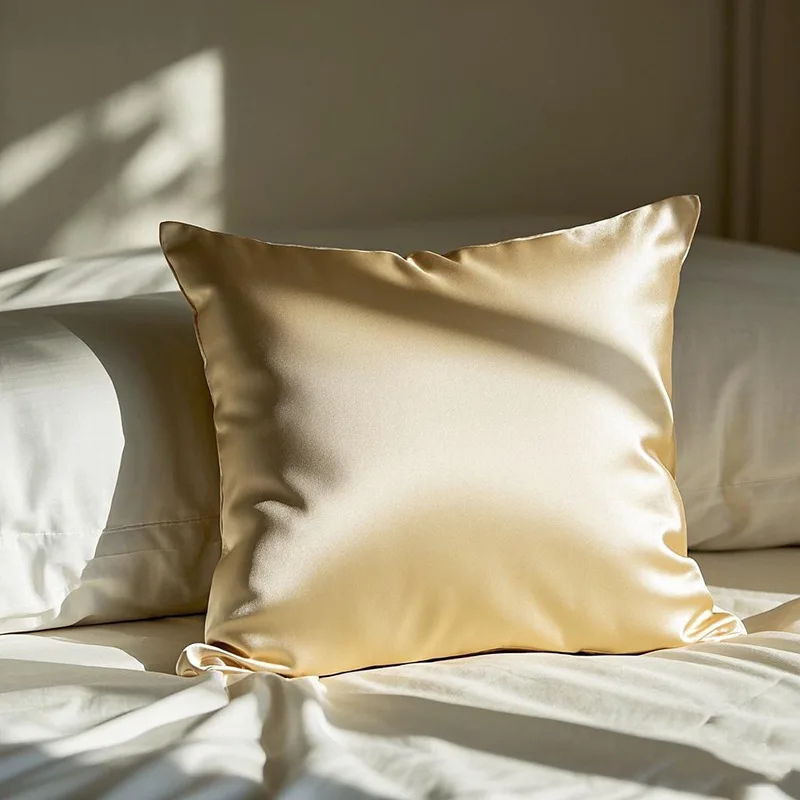 100% Satin Silk-Like Pillowcase Cover 40x40cm 45x45 50x50 60x60cm Solid Smooth Cushion for Sofa Bed Chair Home Decor Pillow Case