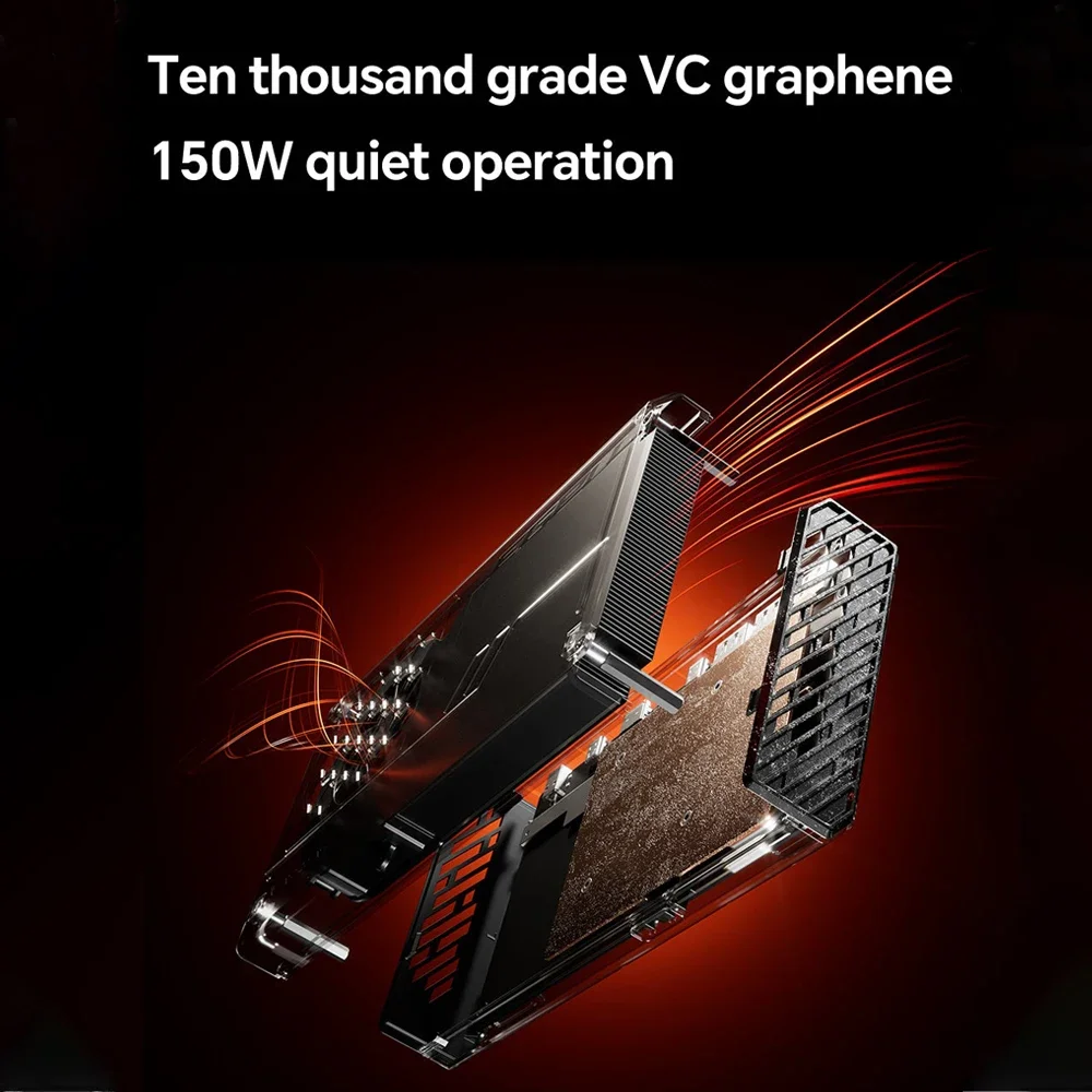 محطة إرساء الرسومات AOOSTAR EGPU RX 7600XT OCulink USB4 CNC الألومنيوم PCIE4.0 موسع الكمبيوتر المحمول متعدد الواجهات #1