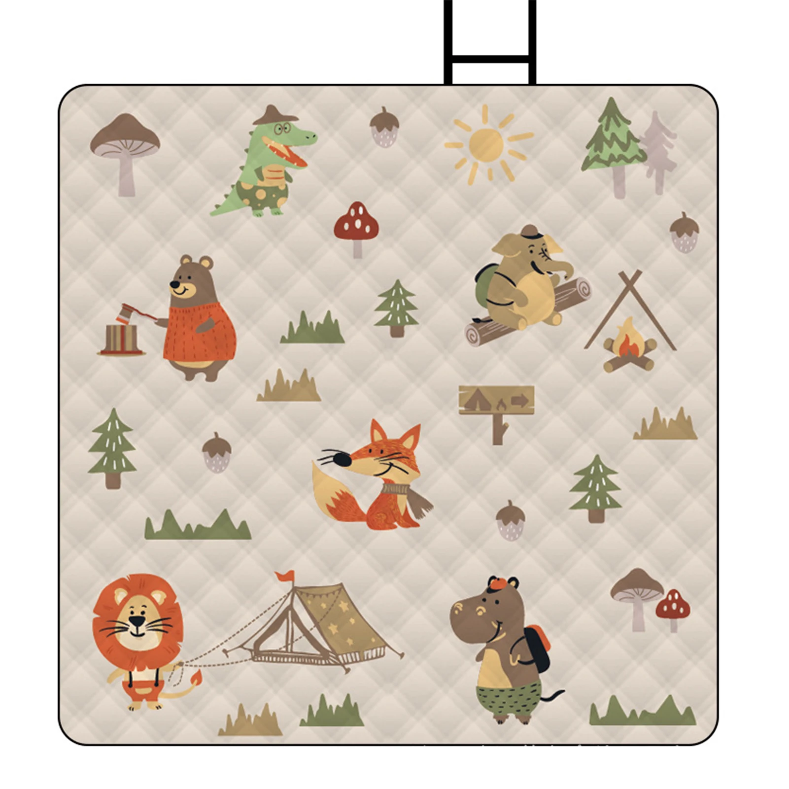 Digital Printing Carpet Versatile All Year Round Lawn Park Mat For Picnics Portable Tent Mat Cushion