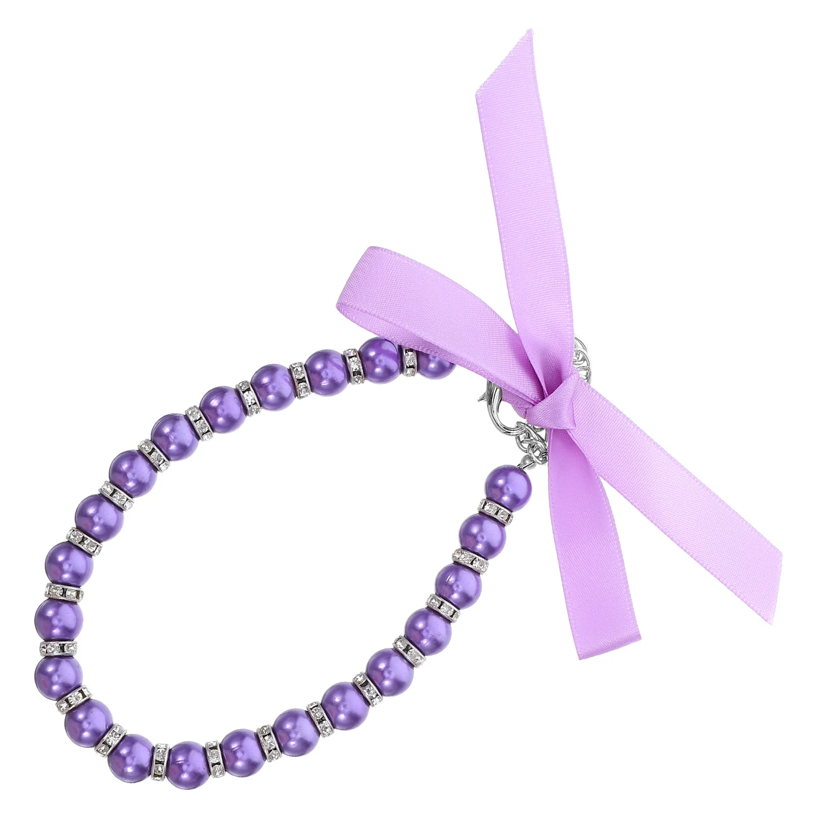 

Dog Necklace Purple Adjustable Pet Chain Collar For Puppy Kitten Fancy Costume Jewelry Cat Necklace Dog Collar