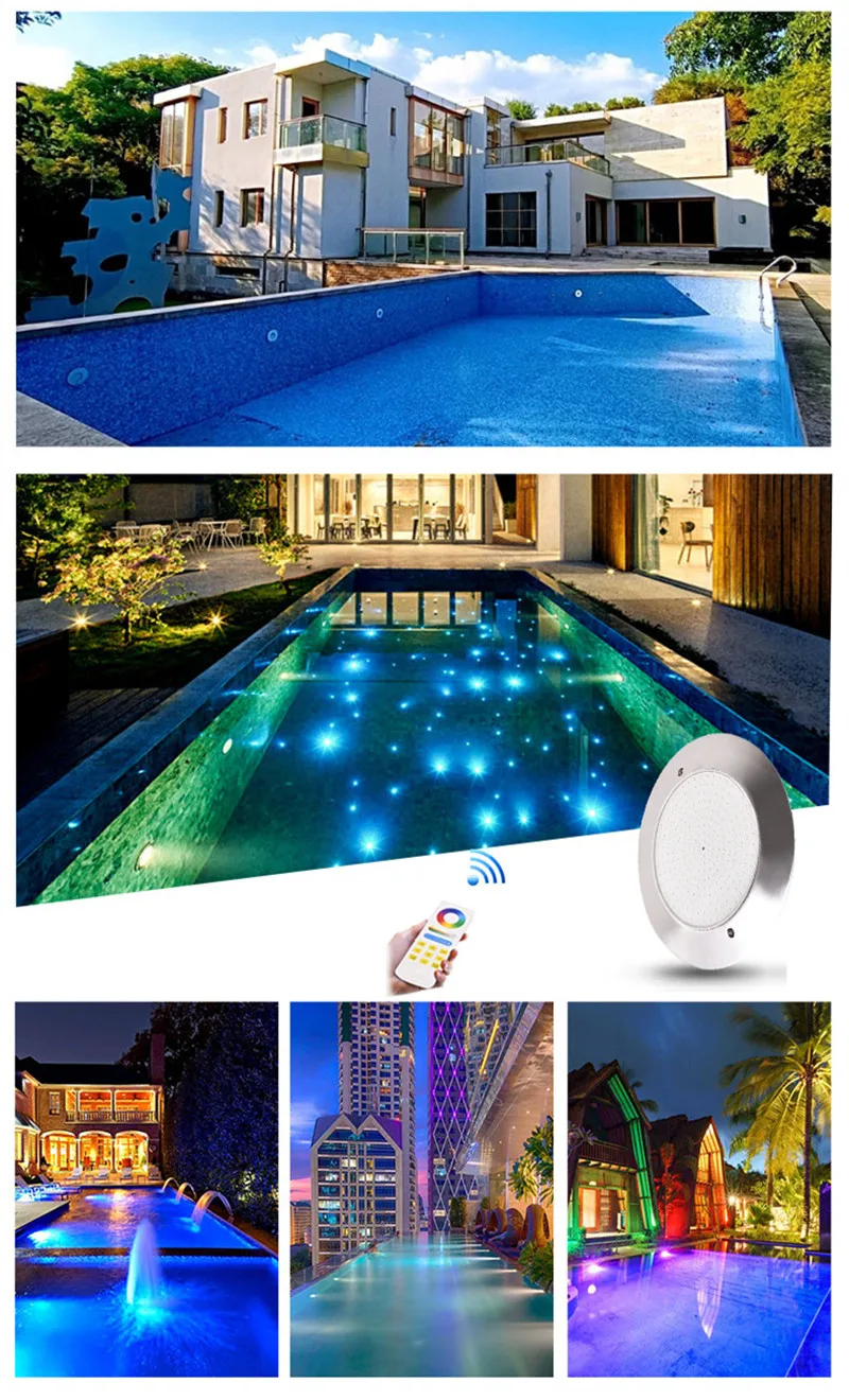 35w 12v Pool Light Colorful Villa Garden Decoration Outdoor Landscape Lighting Underwater Lights Water Lamp Pond Lamps IP68 RGB