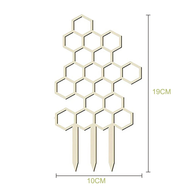 1Pc Trellis for Potted Plants Plant Trellis Indoor Wooden Honeycomb Shape Potted Plant Flower Stem Vines Climbing Training Supp