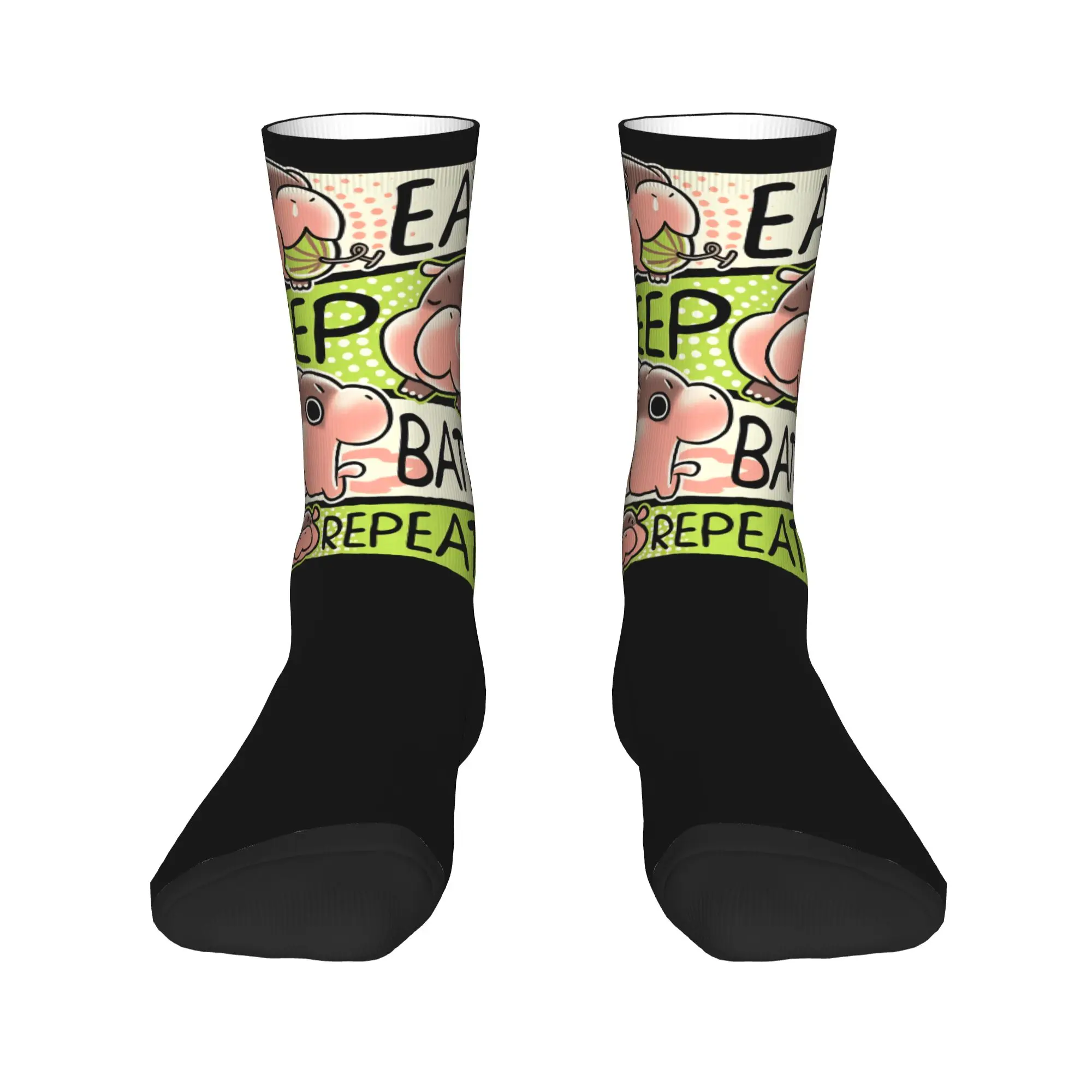 Moo Deng Stockings Adults Men  Socks Soft Breathable Fashion Socks Autumn Running Sports Anti Skid Graphic Socks Gift