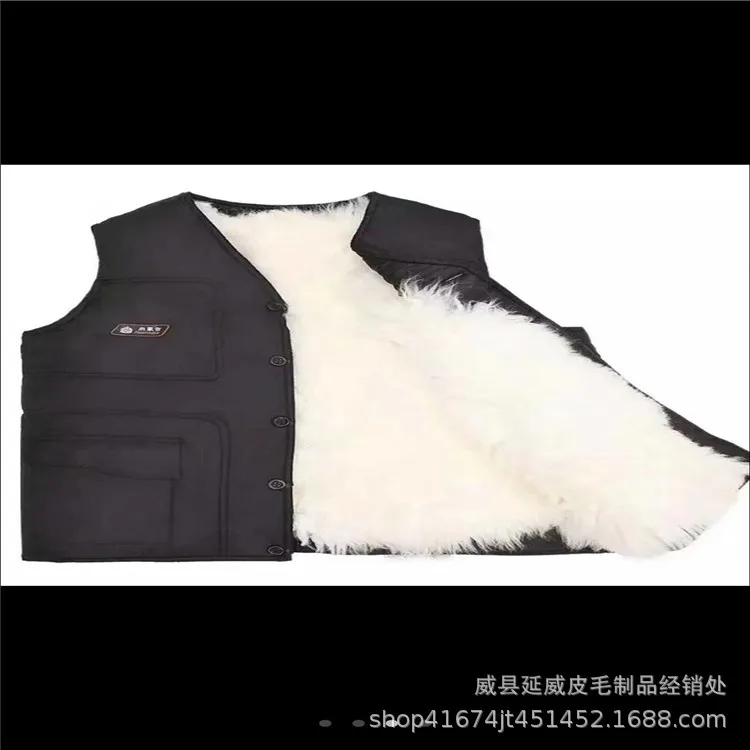 DIANRUO سترة فرو متكاملة جديدة سميكة باردة ودافئة شعر طويل سترة صوف الأغنام الأسترالية #3