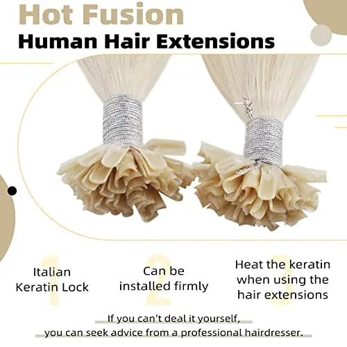 Ugeat Utip Hair Extensions Capelli Umani Biondi Pre Bonded Cheratina Extensions Capelli Umani Pre Bonded Fusion K Tip Alta Qualità