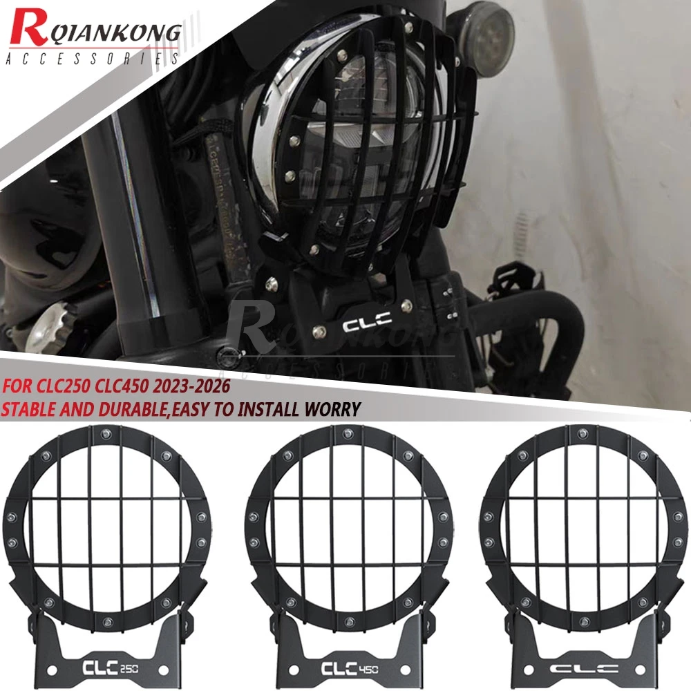FOR CFMOTO 250CL-C 250CLC CL-C 250 CLC 250 Motorcycle Headlight Guard Cover Protector Grille CLC250 CLC450 Bobber 2024 2025 2026