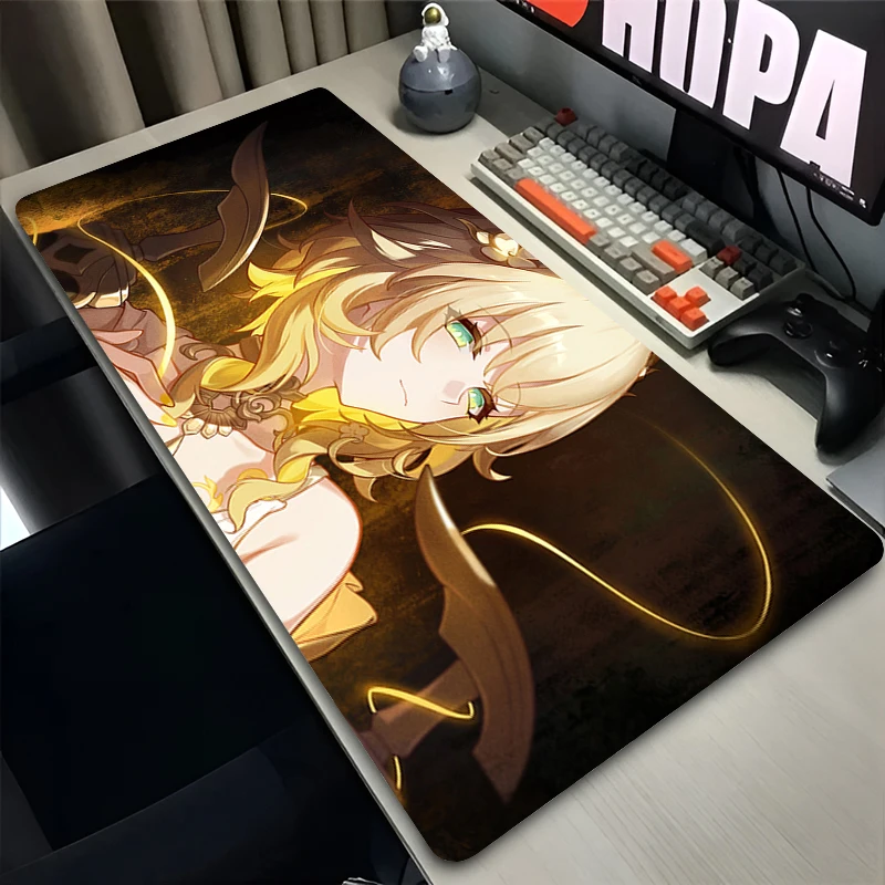 

Mouse Pad Laptop Anime Extended Desktop Mat Computer Gamer Mousepad Honkai Star Rail Aglaea PC Gaming Accessories Keyboard Pad