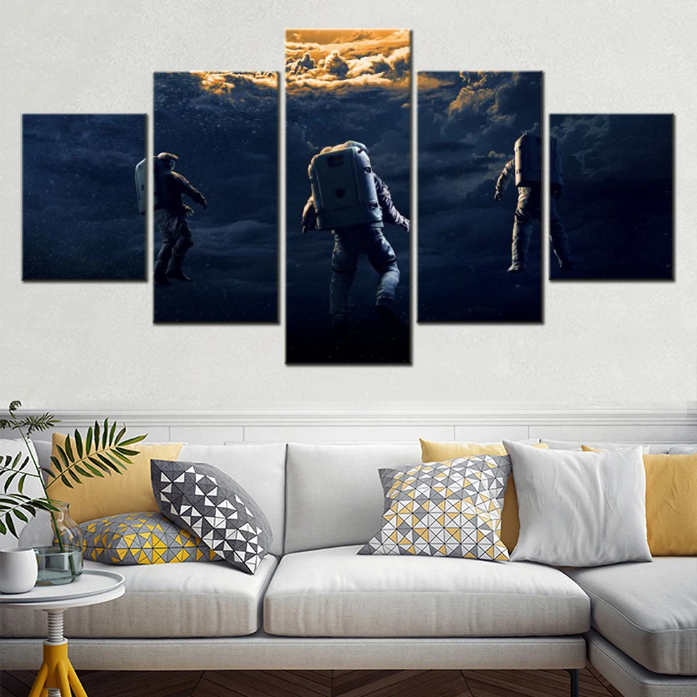 

5 Pieces Wall Art Canvas Movies Moonfall Poster Wallpaper Painting For Living Room Picture Print Bedroom Mural Home Decoration