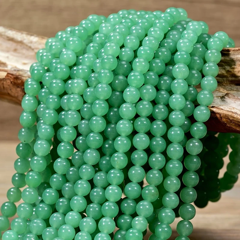 Natural Stone Green Aventurine Round Loose Beads 15