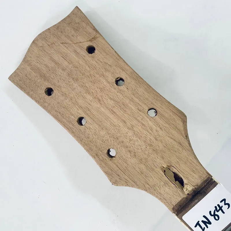 IN843 LP Electric Guitar Neck Maple+ Rosewood 22 Frets for DIY Guitar Parts Surface Damages and Dirty 628 Scales Length