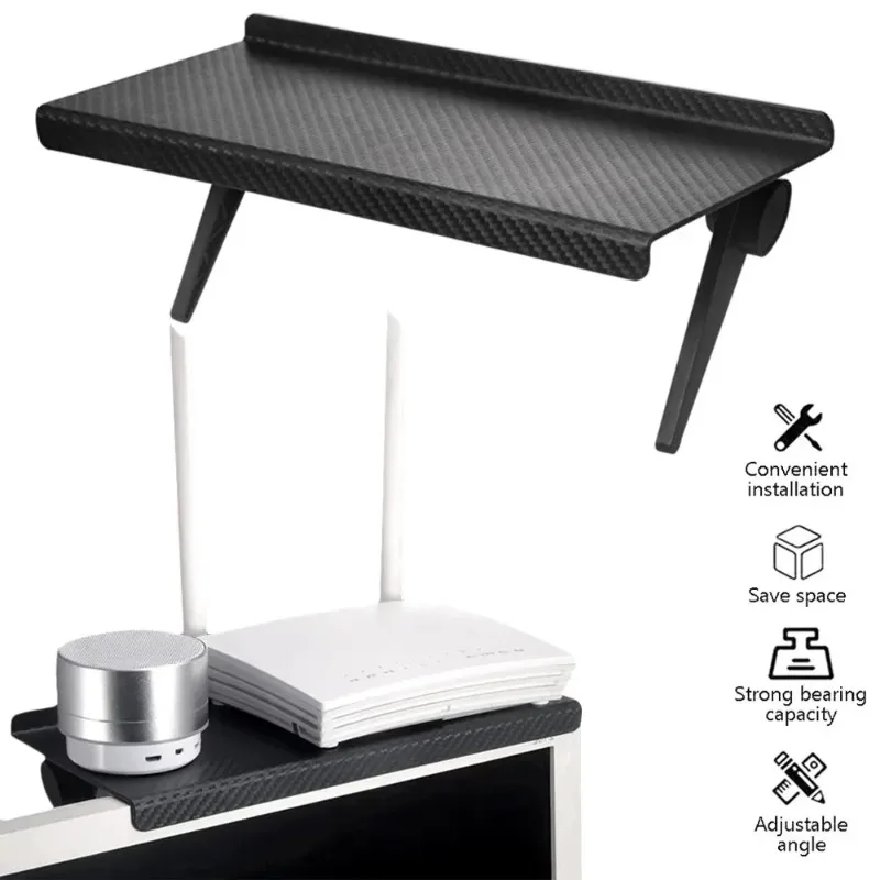 Computer Monitor Storage Stand TV Screen Storage Rack Computer Display Storage Stand Wireless Router and Set-top Box Rack