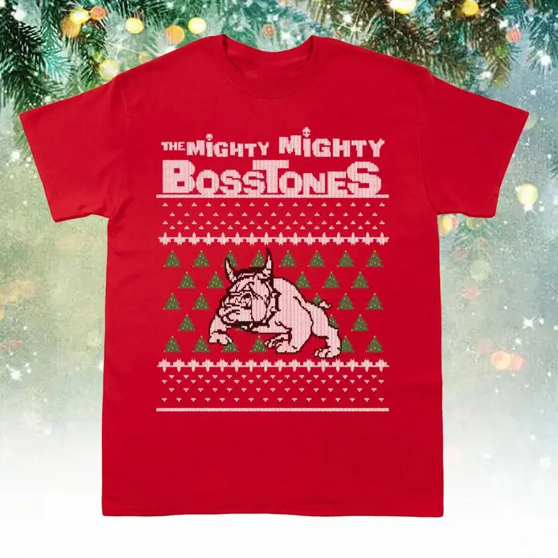 

Рождественская красная футболка Ugly The Mighty Bosstones всех размеров BT118
