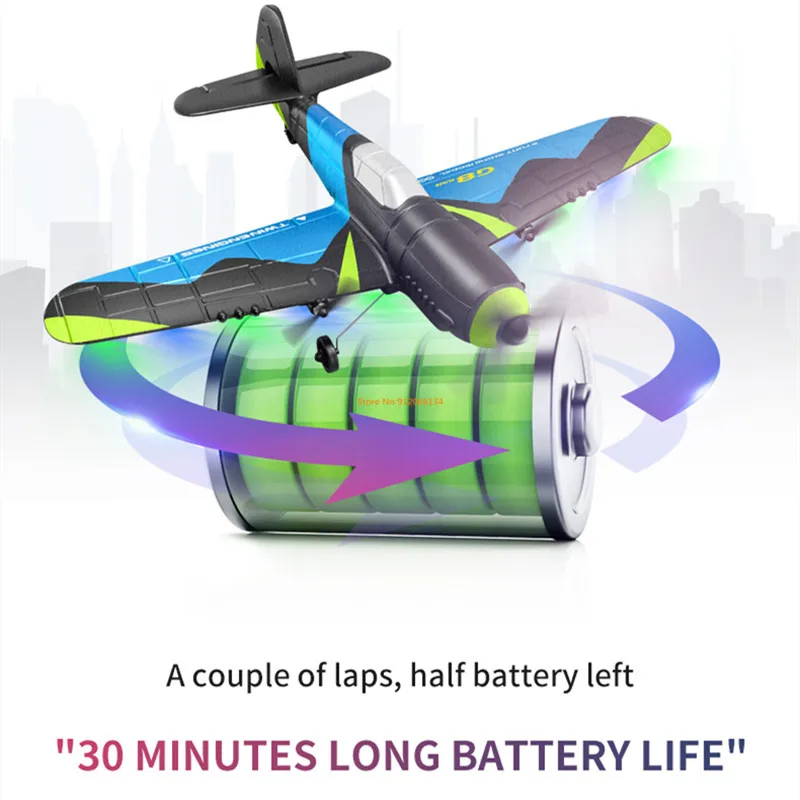 35CM Hand Throw Airplane 300M Radio Control RC Glider Simulation Model Controlled LED Lighting Waterproof Remote Control Plane